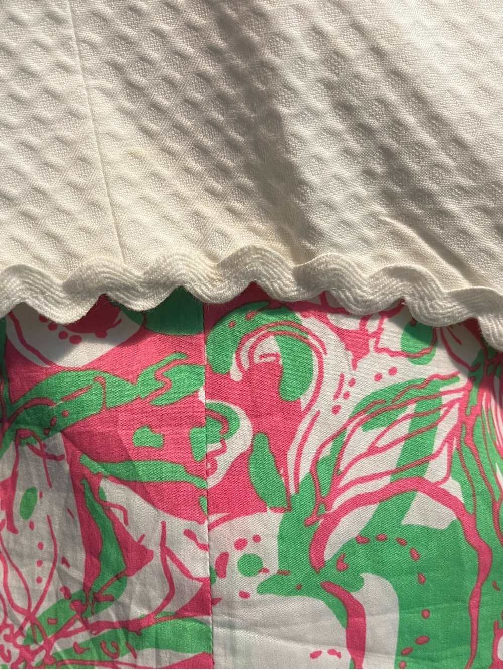 Lilly Pulitzer Strapless Floral Print Dress White, Pink & Green Women’s Size 4 - Picture 8 of 11